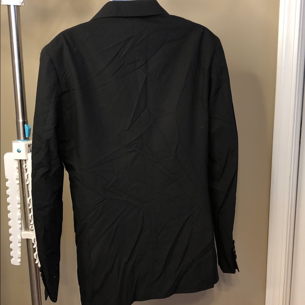 Nordstrom Black Single-Button Tuxedo Jacket with Satin Lapels - Picture 2 of 3